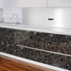 Easy to Stick Black Marble Granite Effect 19''x118'' Vinyl Contact