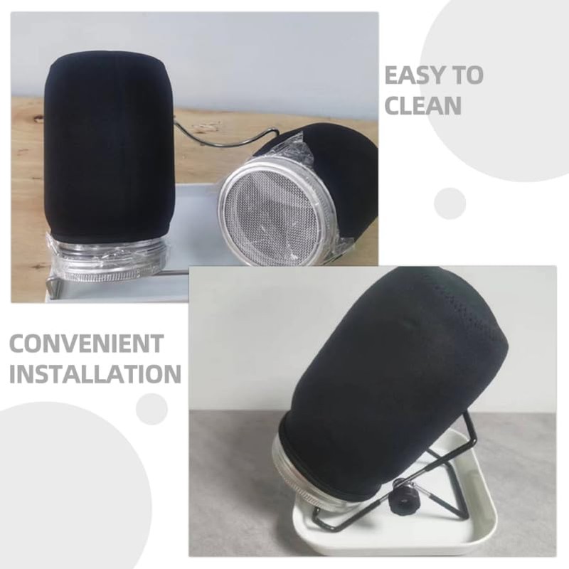 Cabilock 2pcs Blackout Sleeves for Jars Protective Covers for Sprouting