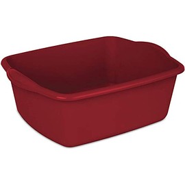 Sterilite 12QT RED Sterlite 12 Quart Dishpan Basin, 1 Pack