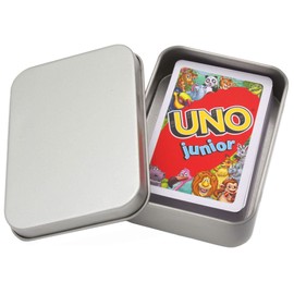 UNO Junior Card Game New Edition for Children, Children's Games Suitable for 2-4 Players from 3 Years + Metal Tin for Game Collection (UNO Junior)