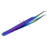Stainless Steel Jeweler Style Tweezers #8A Multi Titanium Rainbow Color
