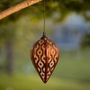 Sullivans Hanging Solar Light, Outdoor Copper Metal Finial Shape, Includes