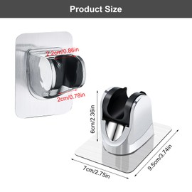 Shower Holder No Drilling Hand Shower Holder Universal Shower Head Holder in Bathroom 45° Adjustable Shower Head Holder for Wall Bathroom Toilet
