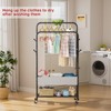 SINGAYE Clothes Garment Coat Rack Drying Clothing Racks Metal Freestanding