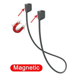 Sujetador Compatible para Airpods 1, 2, 3 generación Pro,correa magnética ultra fuerte para Airpods cordón accesorio deportivo de silicona (BLANCO)