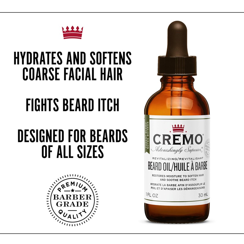 Cremo Beard Oil, Forest Blend - Restores Moisture, Softens And