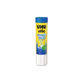 Uhu Colored Glue Stick, 21g Blue, rubs on Blue & Dries Clear, Washable, Solvent Free, Screw on Cap, (9U 99645) | STAEDTLER