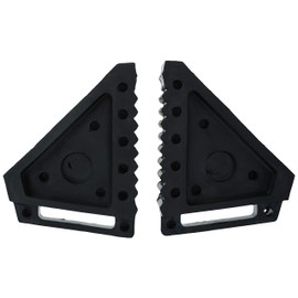 MAXXHAUL 70472 Solid Rubber Heavy Duty Black Wheel Chock 2-Pack, 8" x 4" x 6"