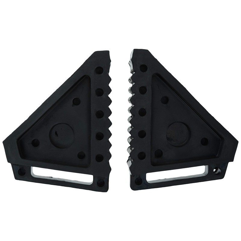 MAXXHAUL 70472 Solid Rubber Heavy Duty Black Wheel Chock 2-Pack,