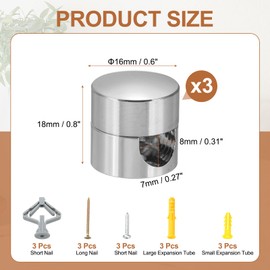 PATIKIL Metal Swag Hooks, 3 Pack Aluminum Modern Ceiling Hook for Pendant Lights Hanging Lamp Cable DIY Chandelier Fixture Hardware, Chrome