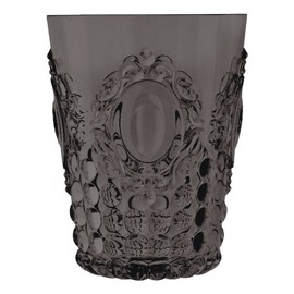 Baci Milano Drinking Glass, Acrylate, Silver, 1.8 X 3.5 X 14.2 cm