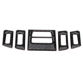 Vent Cover Trims, Qiilu Carbon Fibre Car Interior Air Conditioning Outlet Panel Frame Cover Trim (B)