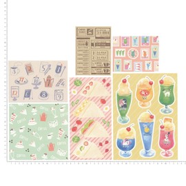 Watashiyori Chokichoki Paper [Cafe] Notebook Deco Memo Letter Cute QD02