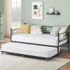 GAOMON Twin Daybed with Trundle Metal Twin Trundle Bed Frame