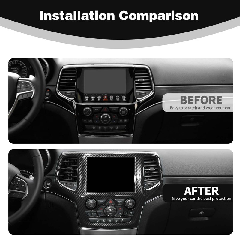 PDKLIN for Grand Cherokee Carbon Fiber Interior Trim Accessories Compatible