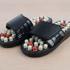 Acupressure Foot Massage Slippers with Rotating Cushion Indoor Slippers