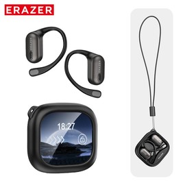 ERAZER XF38 OWS Wireless Bluetooth Headset Full-color Smart Display Comfortable Earplugs HIFI Sound Quality Music Headset Built-in Microphone - Colour: Black
