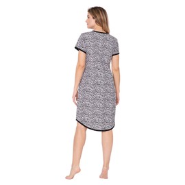 e.Femme Anita 801 Maternity Nightshirt with Nursing Function Black/White