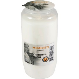 Bolsius Composition Oil Light No. 7 White Height 14.1 cm Diameter 6.7 cm Grave Light