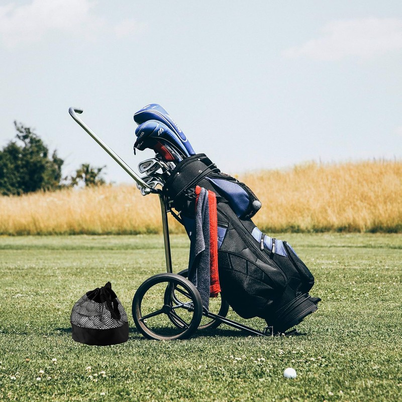 Tabanzhe Golf Ball Bag 2PCS Golf Storage Drawstring Mesh Pouch