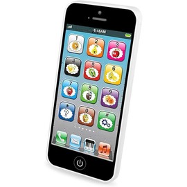 Toy Learning Play Cell Phone with 8 Functions and Dazzling Lights Interactive Toy for Toddler Baby Kids Boys Girls:_Black