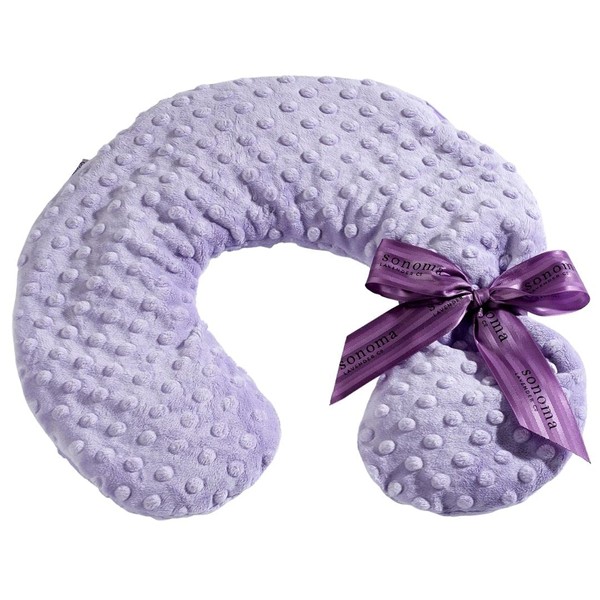Sonoma Lavender Luxury Lavender Heatable/Chillable Neck Pillow, Microwaveable for Neck and Shoulders with Removable Washable Covers, Great for Relaxation and Pain Relief (Lilac Dot)