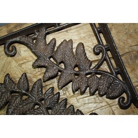 Vintage 4 Cast Iron Antique Style IVY Brackets Garden Braces Shelf Bracket HD Vine FERN
