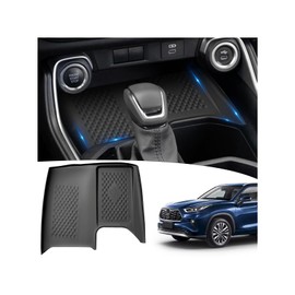 Wireless Charging Anti-Slip Mat Compatible with Toyota Grand Highlander Accessories 2025 2024，Black Silicone Protective Pad Liner Compatible with Grand Highlander