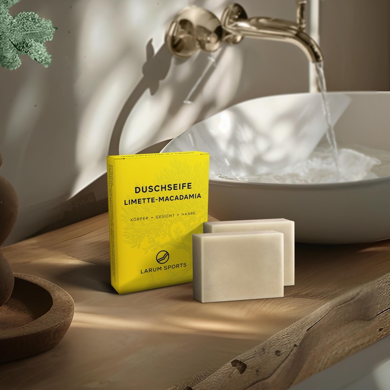 larum sports Solid Shower Soap Men Lime Macadamia, Solid Shower