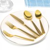 Gold Silverware Set, Briout 40 Piece Stainless Steel Flatware Cutlery