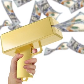 🤩TikTok -  Make it Rain Money Gun!💸 Party Essential!🎉 Toy Blasters - Color: Metallic Gold