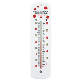 Greenhouse Thermometer - 240 mm Classic Garden Thermometer Gift For Outdoor Use In Garden Greenhouse Shed Allotment Accessories Ideal Gardening Gifts (I love gardening from my head tomatoes)