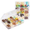 HOTUT 2 Pcs Snack Box with Compartments, Snack Box with