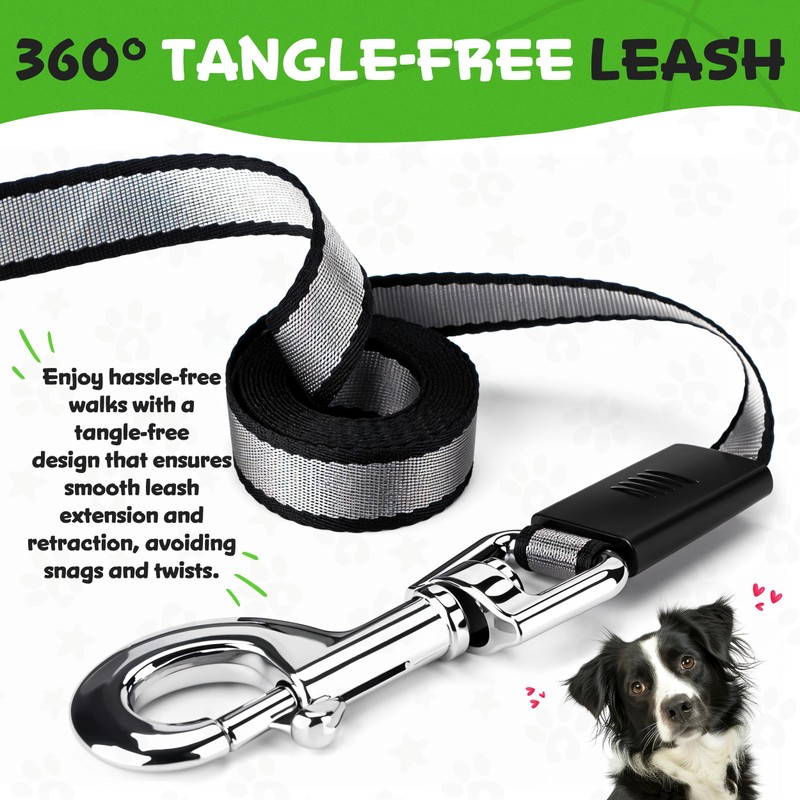 Retractable & Extendable Dog Lead/Leash, 8m Extra Long for Medium