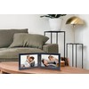 JD Concept Double 4x6 Horizontal Combo, Black Wood Picture Frame,