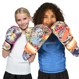 Sanabul Children's Sticker Bomb Boxes Kickboxing Training Gloves 70's 4oz