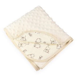 Hivia 100 * 100CM Babydecke Baumwolle Kuscheldecke Baby, Baumwolldecke Babydecken, Kinder Wommerdecke, Multifunktionale Doppelseitige Decke, Baby Blanket Newborn für Kinderwagen|Elefant