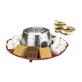 Brentwood Appliances TS603 Indoor Electric Stainless Steel S’Mores Maker with 4 Trays and 4 Roasting Forks, One Size, Multicolored