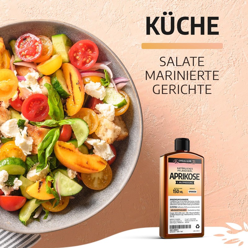 Apricot Kernel Oil 500 ml - Pure, Natural, Cold Pressed