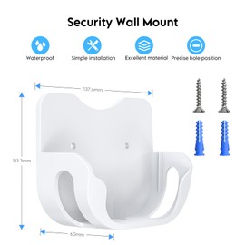 Wall Mount Holder for eero 7 Mesh Router & Extender – Secure Mounting Bracket with Cable Management for Dual-Band Wi-Fi 7 Routers & Smart Home Systems – Effortless Installation, Space-Saving (2 Pack)