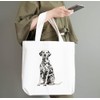 AdriLeo Dalmatian Shopping Bag (Black Spots), White with photographic print
