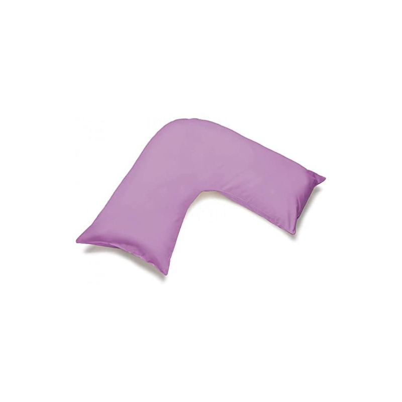 Easy Care V Shaped Pillowcase Plain Dyed Polycotton Machine Washable