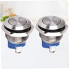 Healeved Stainless Steel Momentary Push Button 16mm Metal Self Reset