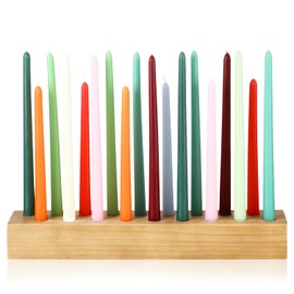 Mumufy Wood Taper Candle Holders for Table Centerpiece Giant Wooden Birthday Party Candlestick Farmhouse Candle Holders Decorations for Wedding Anniversary Desktop, 18in(Natural Wood Color)