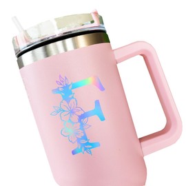 3 x Monogram Letter, Initial Decal, Single Letter Monogram, Vinyl Decal for Tumbler, Floral Alphabet Sticker, Botanical Alphabet Vinyl Decal, Last Name Vinyl Initial Decal, Set of 3