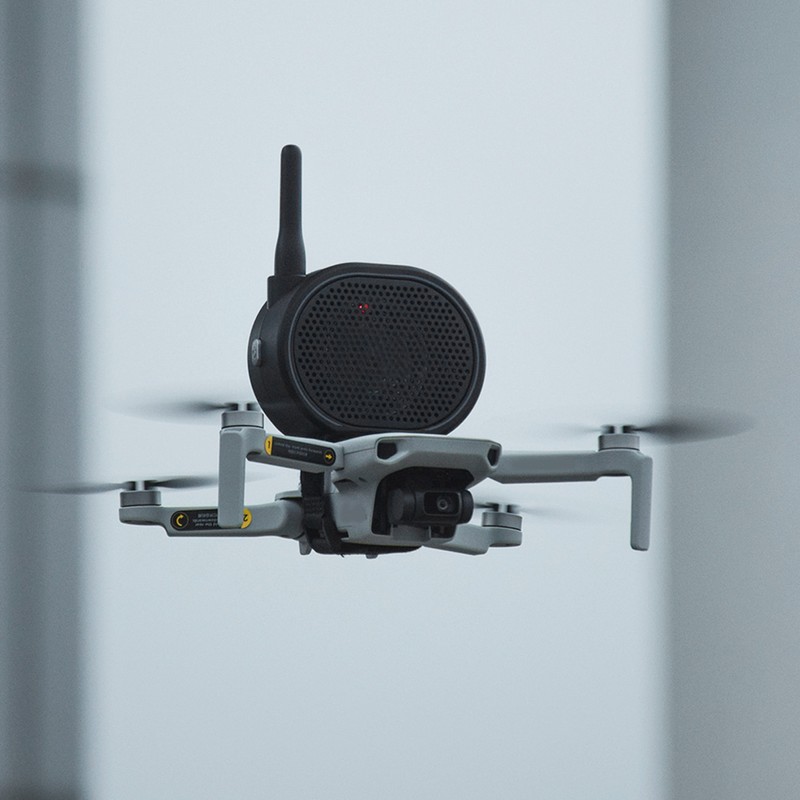 GW90 Drone Megaphone with Remote Controller Black Aerial Photography Accessory