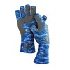 Fish Monkey Gloves Half Finger Guide Gloves, Medium, Grey Water