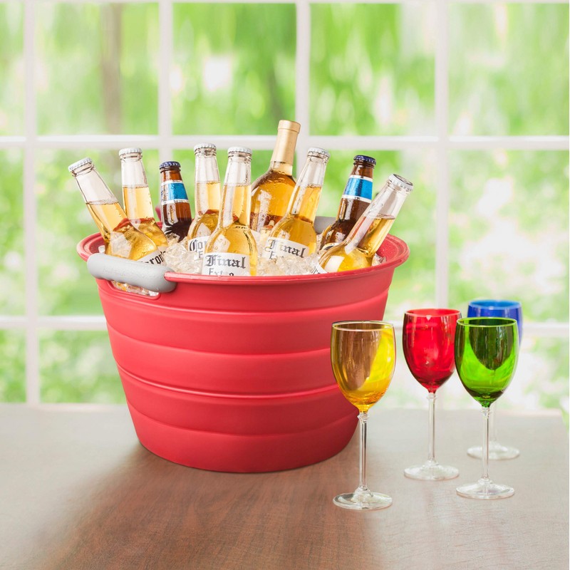 Final Touch Collapsible Silicone Beverage Bin (Red) (IB15-9)