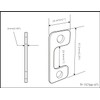 QCAA Solid Brass Deadbolt Strike Plate, Adjustable Jamb Plate, for