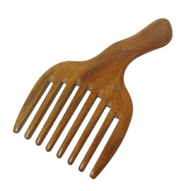 "Honbay Wide Tooth Green Sandalwood Hair Comb Massage Comb, Made of One Whole Piece of Natural Green Sandal Wood"